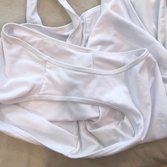 YMI US flag heart swimsuit large white bright! XL - Picture 5 of 5